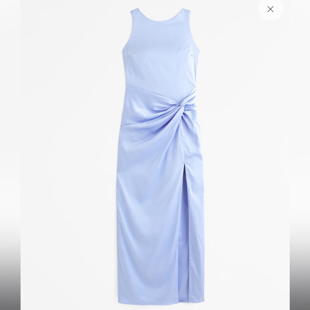 draped skirt maxi dress
